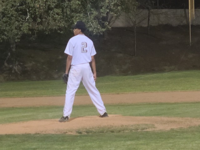 Senior Anthony McCullough on the mound. Game vs Cal Baptist, March 2022.