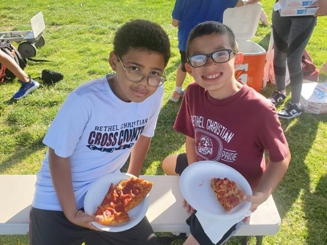 Elementary Track Pizza Party!