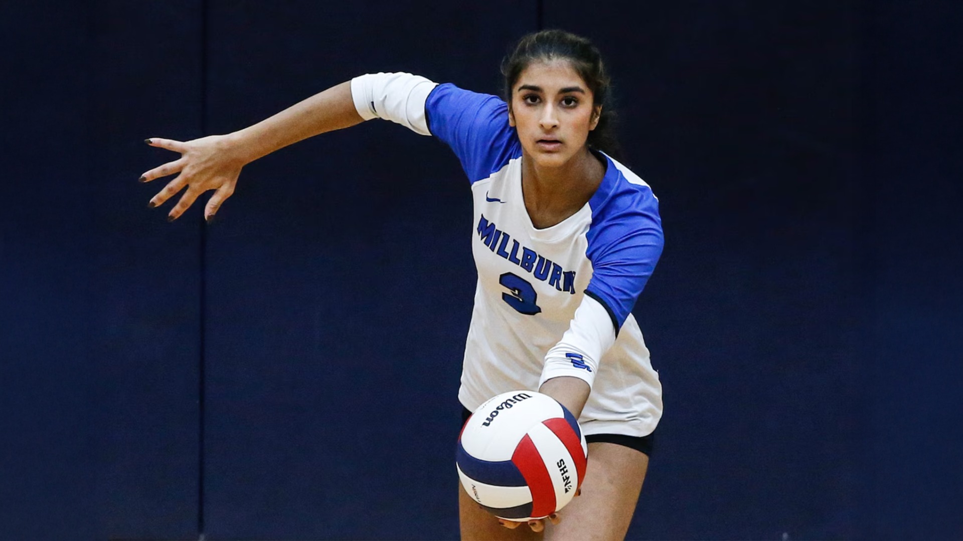 Slide 0 - 9/24 - Girls Volleyball Wins Against Mount St. Dominic, 2-1