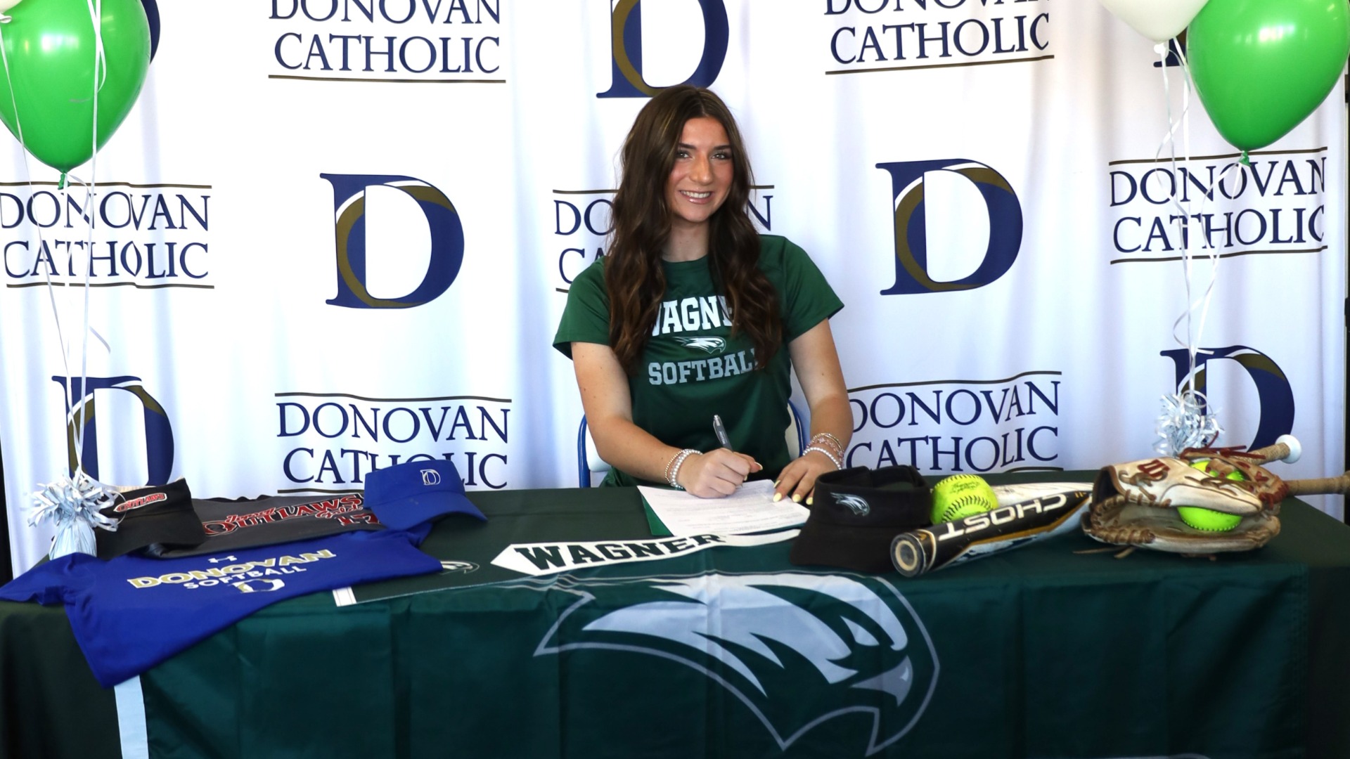 Slide 2 - Caroline Kopp signs NLI to continue her academic and athletic career playing DI Softball at Wagner College