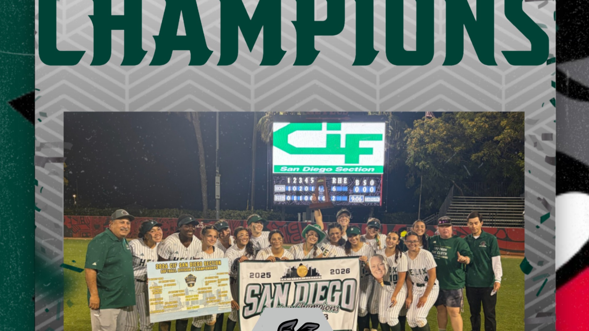 Slide 2 - Softball Wins CIF DIII Championship