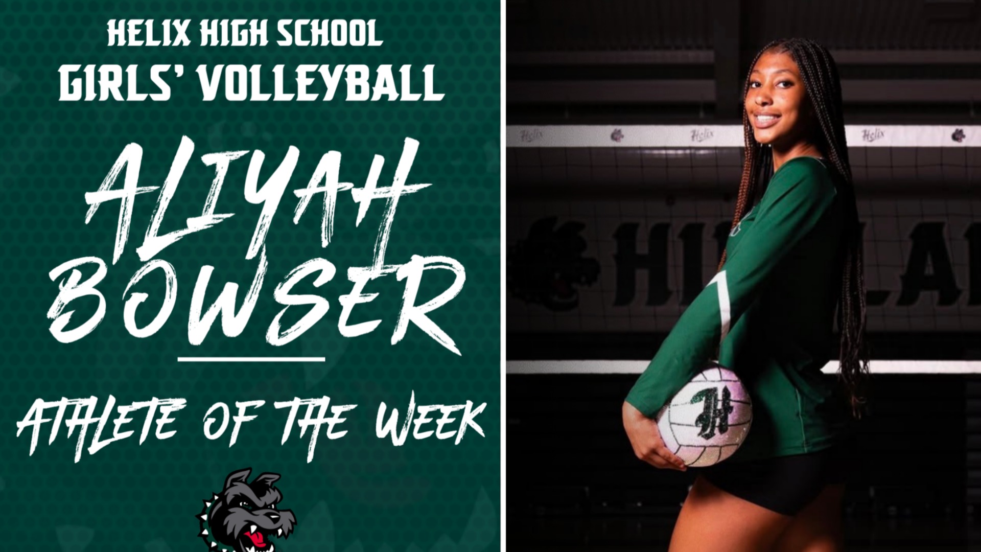 Slide 1 - Athlete Of The Week:  Aliyah Leads The Team In Both Kills And Digs. She Is A Force On The Court, And Has Helped Lead The Team To A League Title.