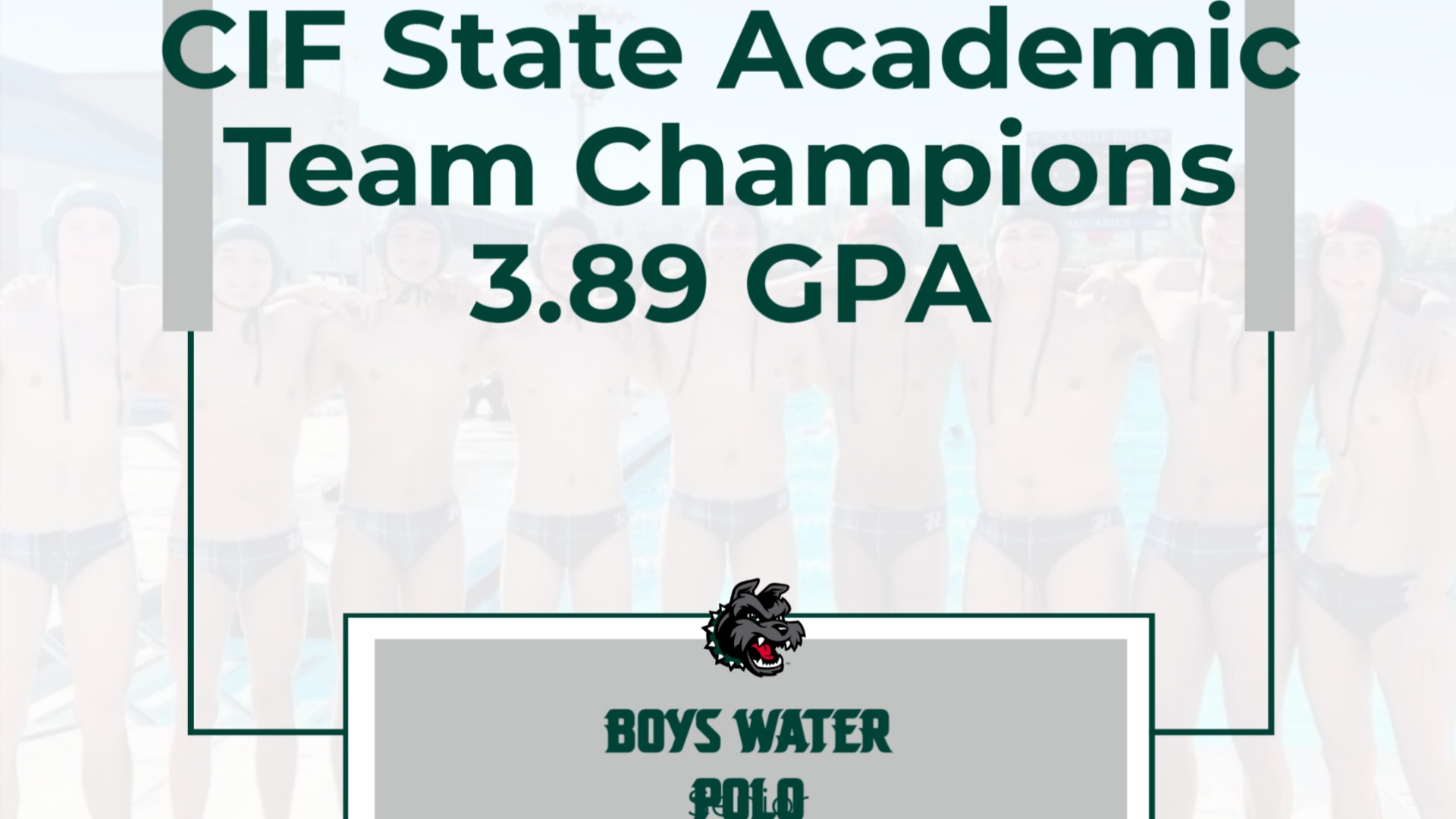 Slide 4 - Boys Water Polo Named CIF State Academic Team Champions