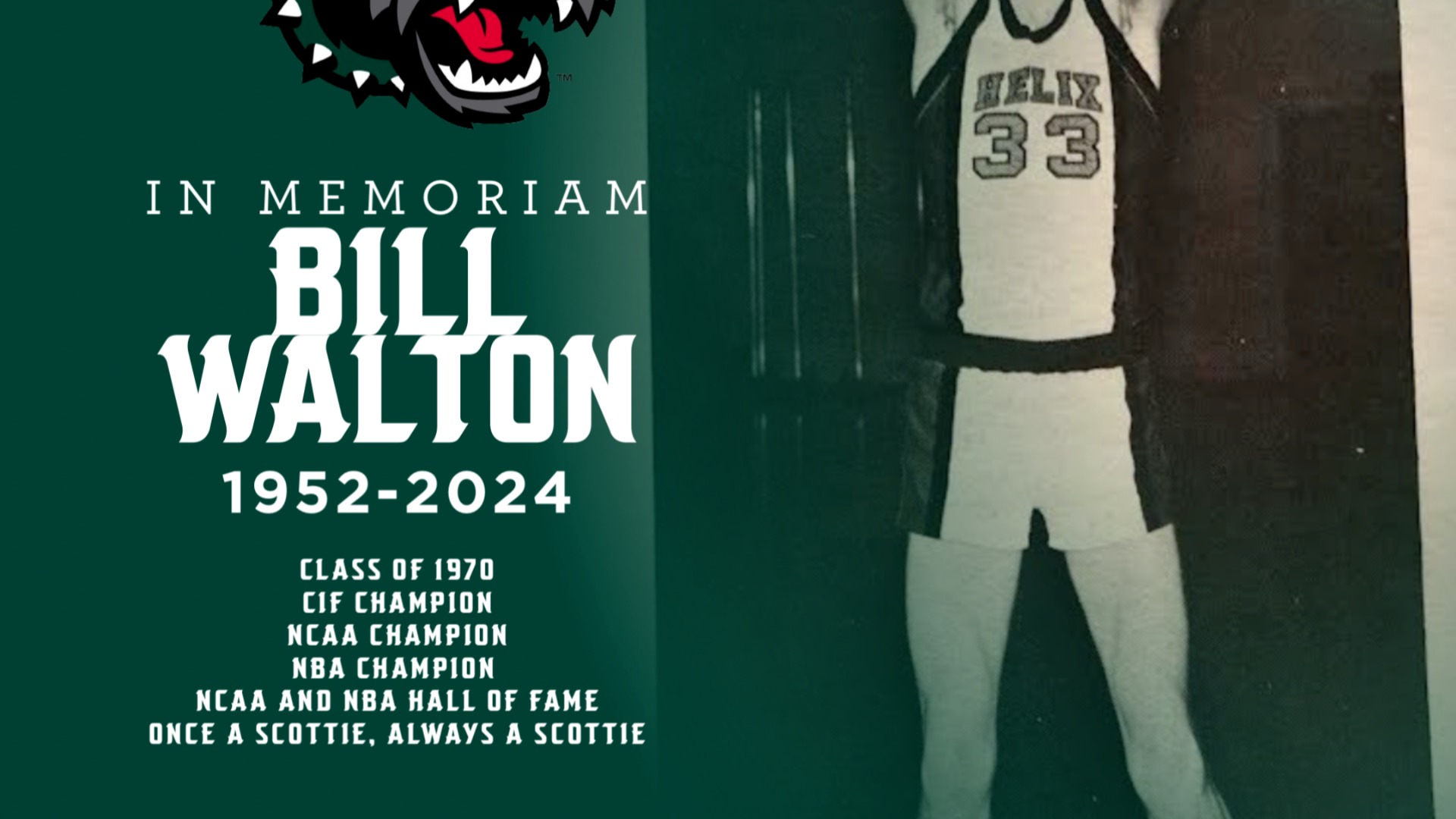 Slide 6 - Bill Walton has Passed Away