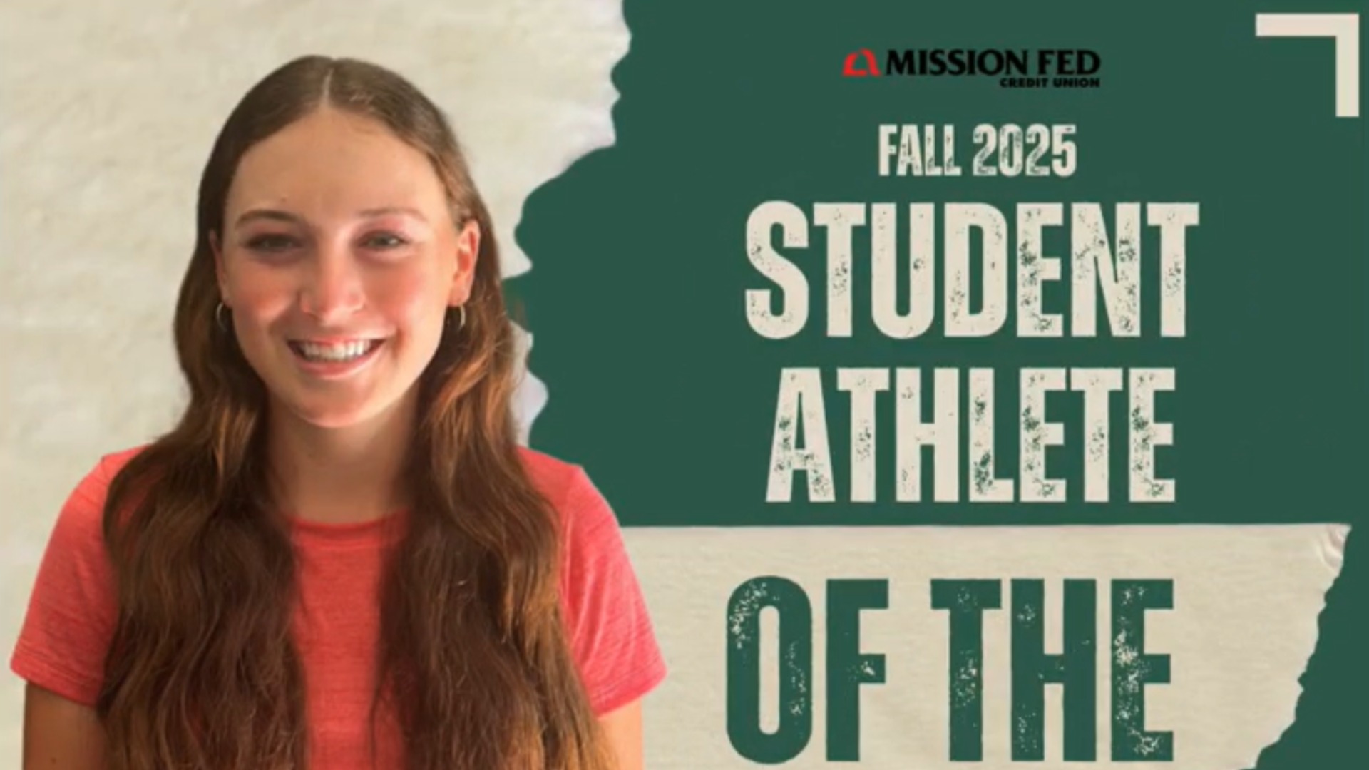 Slide 5 - Ella Short named Mission Fed Student Athlete of the Year