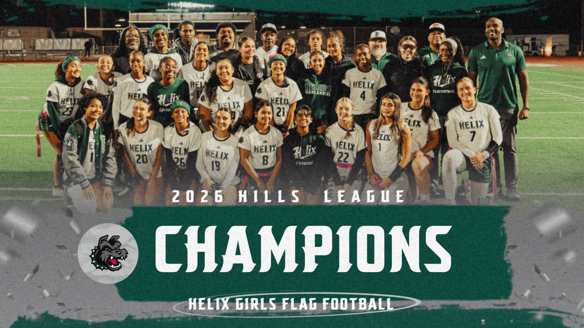 Slide 0 - Girls Flag Football Wins First League Championship in School Histroy!