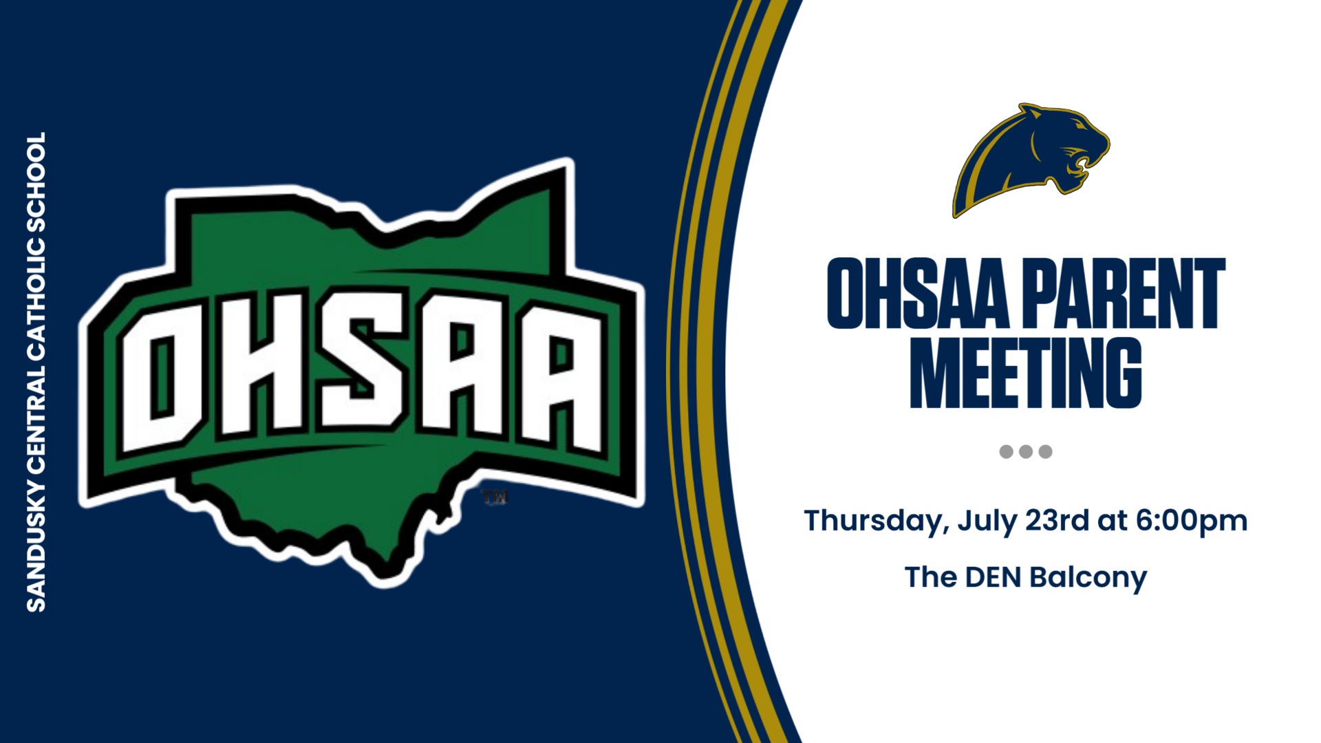 Slide 0 - OHSAA Parent Meeting (7/23)