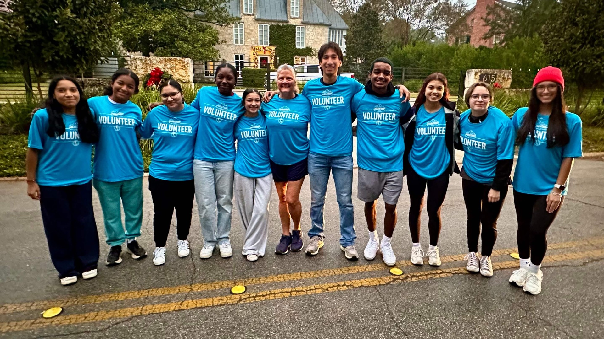 Commitment to service, the Patriot Cross Country team volunteered at the Inaugural SA Marathon