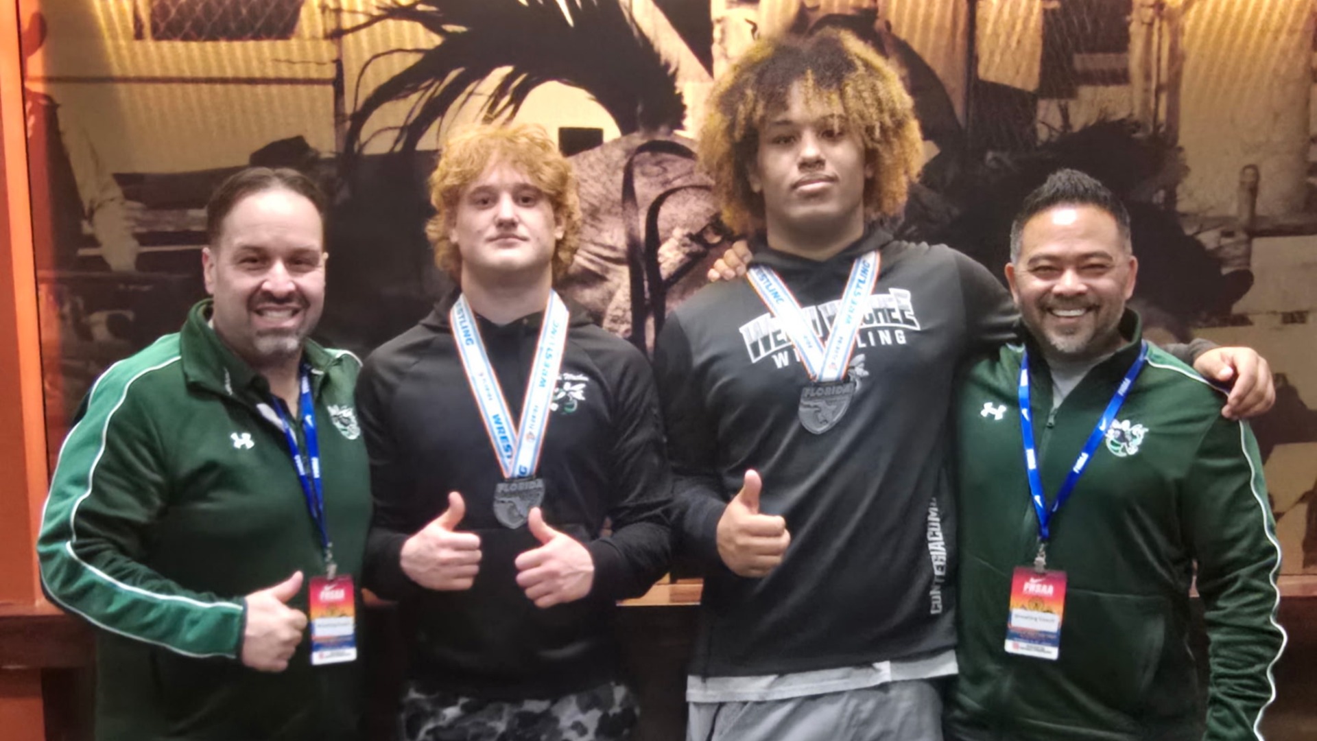 Slide 0 - Jashuan  Contegiacomo (6th) and Levi Chancey (8th) Place at the FHSAA State Wrestling Tournament