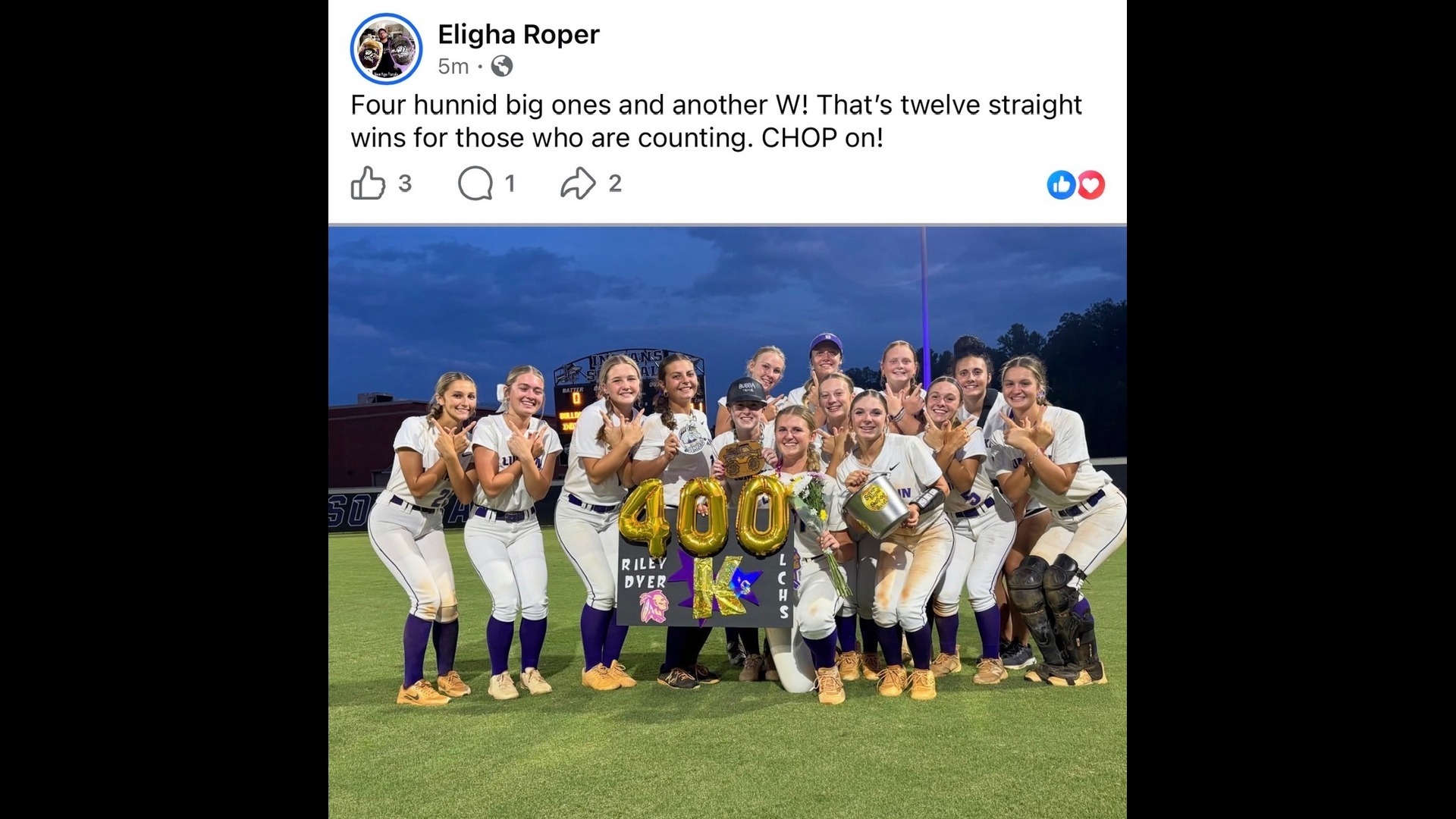 Slide 0 - Riley Dyer captures her 400th Strikeout vs. Hart County 8-27-26