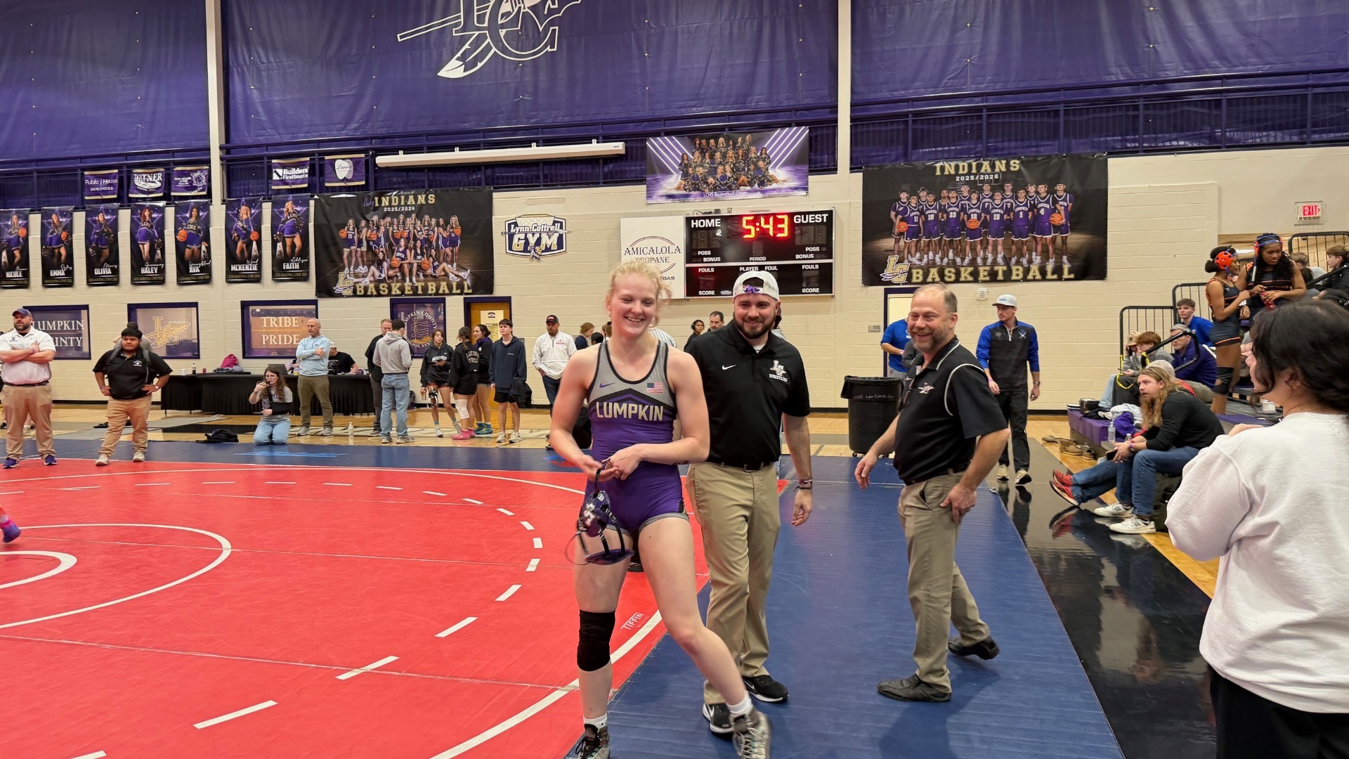 Slide 1 - Greta collects another forfeit from her opponent, and gets ready for Traditionals on the 13th