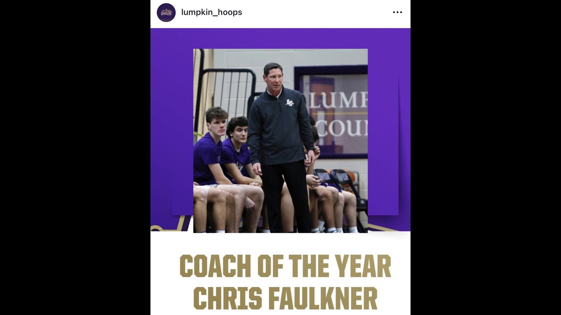 Slide 3 - Congratulations Coach Faulkner - 3A - Region 6 Coach of the Year