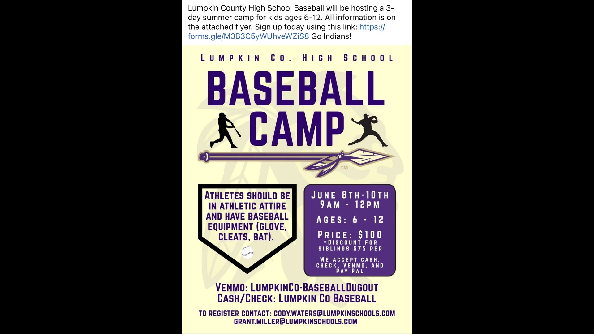 Slide 2 - LCHS Baseball Camp - Summer 2026