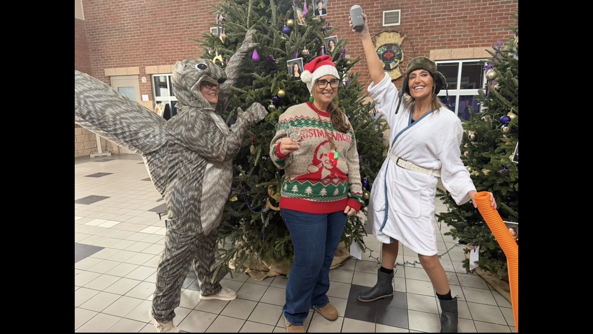 Slide 1 - Are you going on a Christmas Vacation?"  They are...lol...