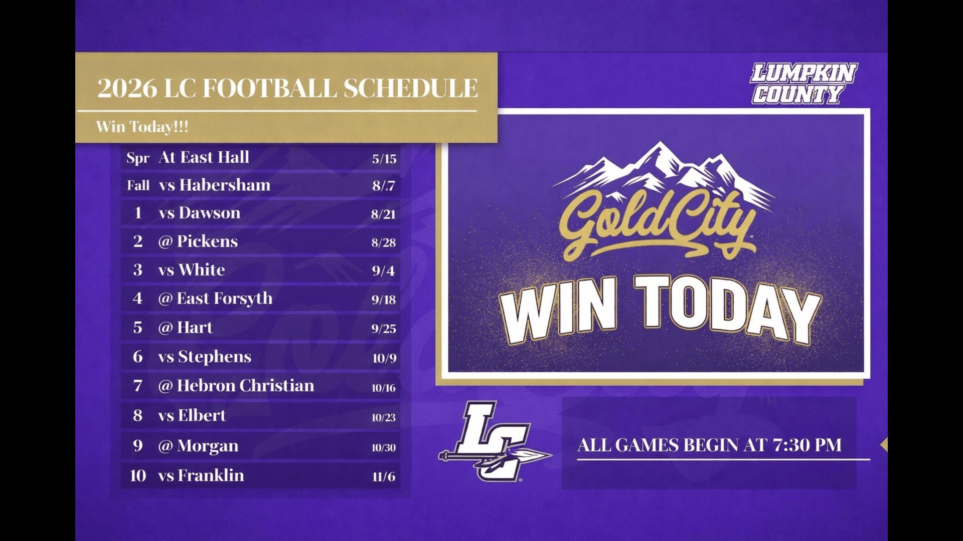 Slide 1 - Football Schedule for 2026 Released