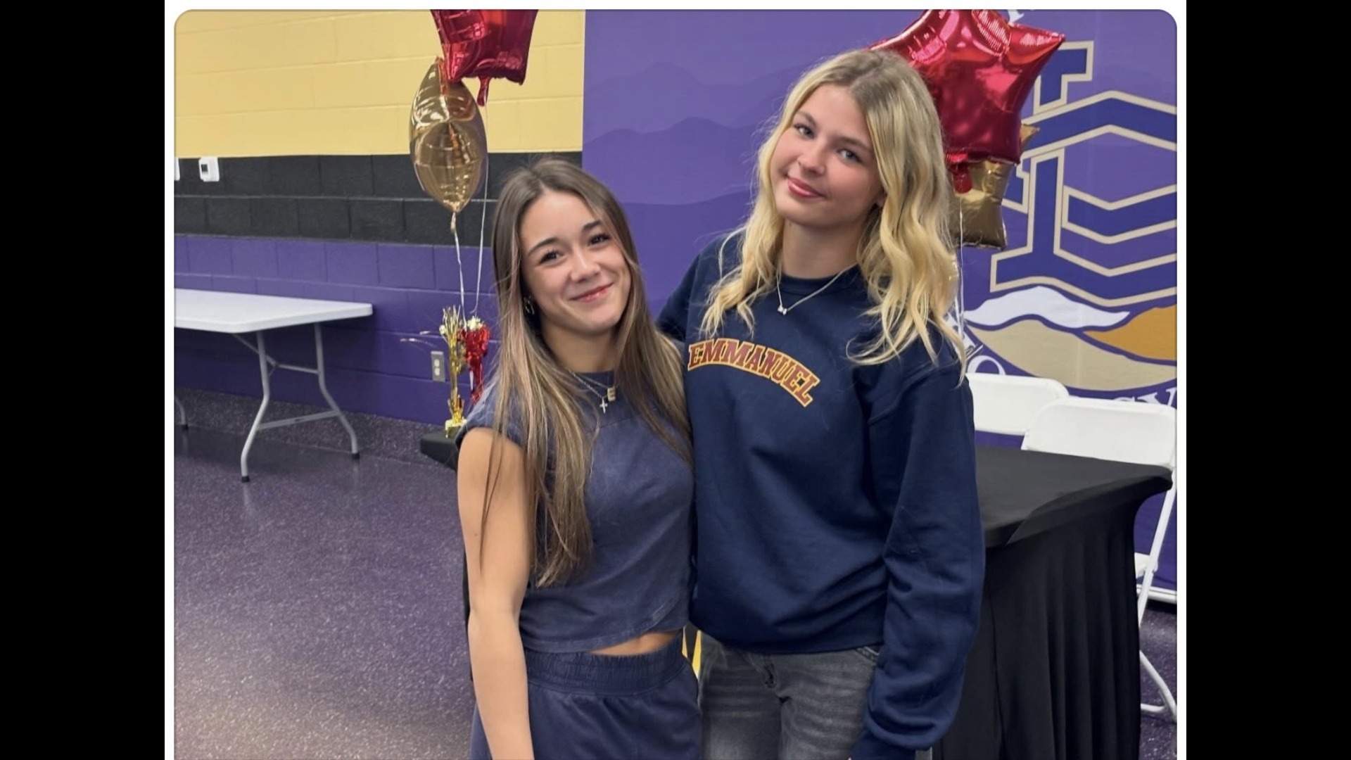 Slide 0 - Congratulations Gabby!  Gabby has signed to wrestle for Emmanuel!