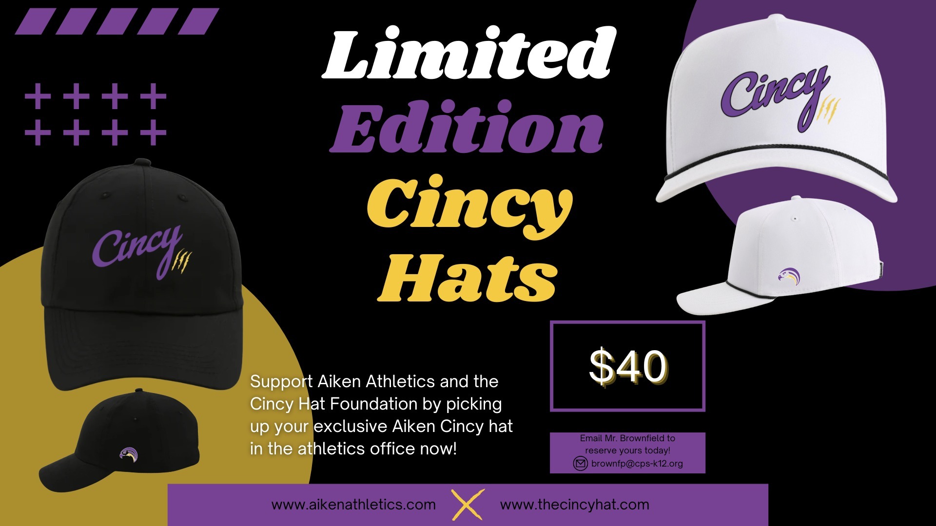 Slide 1 - Aiken High School Athletics Partners w/ Cincy Hat Foundation