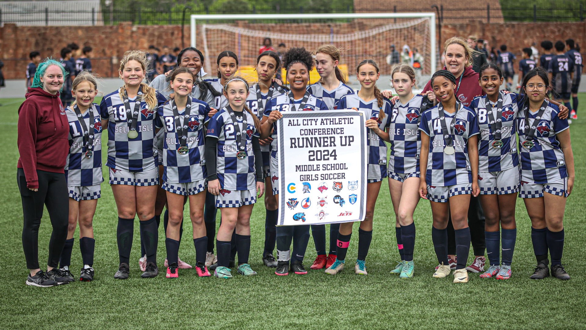Slide 0 - Lady Bulls' Soccer Receive ACAC Runner-Up Banner