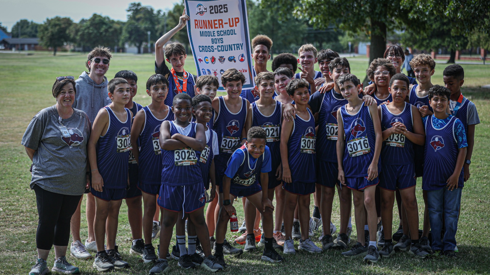 Slide 1 - Bulls Claim 2025 ACAC Boys Cross-Country Runner-Up Banner