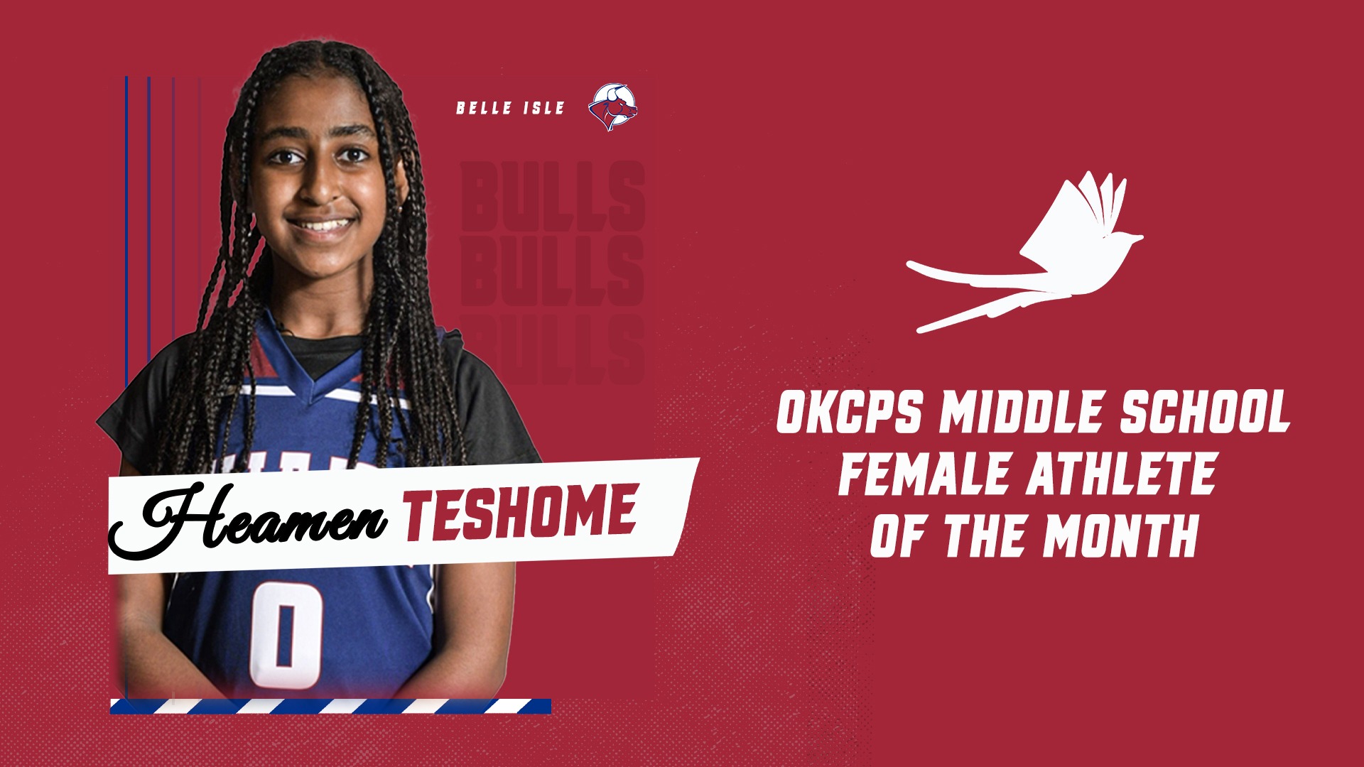 Slide 1 - Heamen Teshome Named OKCPS Female Athlete of the Month for January