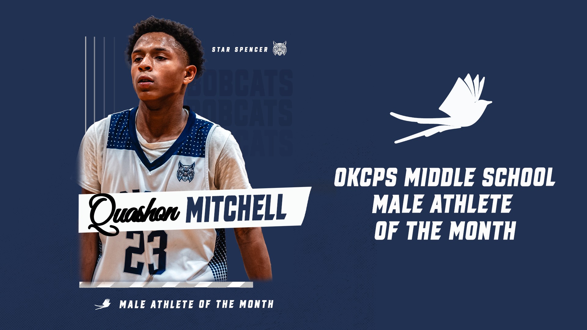 Slide 0 - Quashon Mitchell Named OKCPS February Male Athlete of the Month