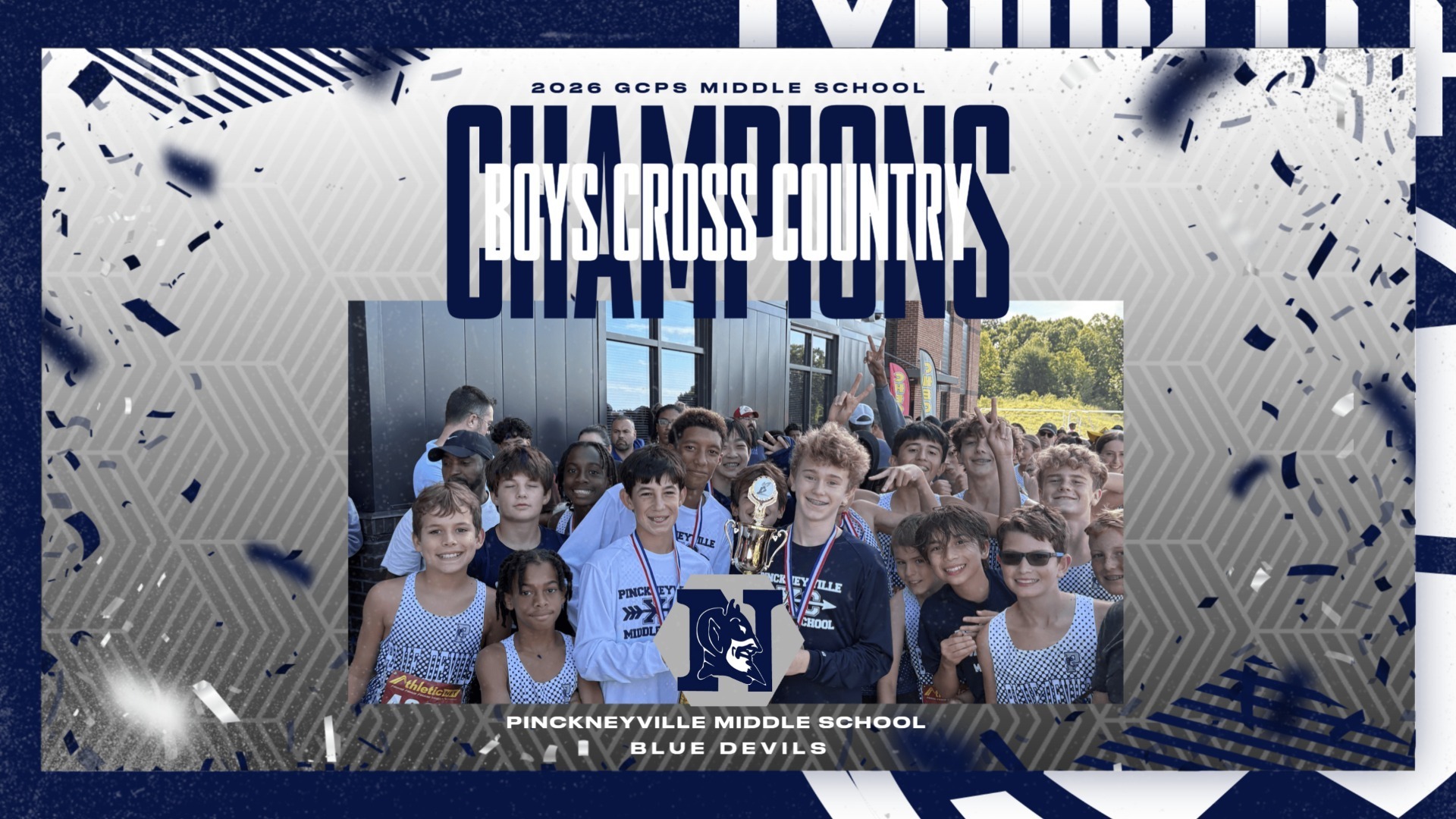 2026 GCPS Middle School Boys Cross Country Champions: Pinckneyville Middle School