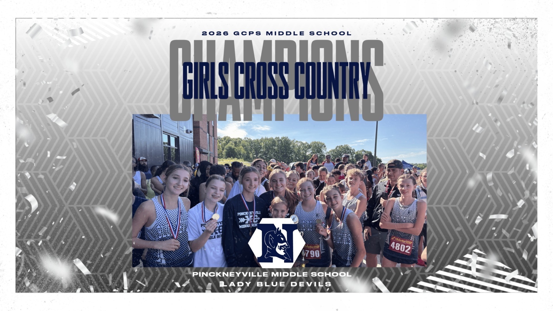 2026 GCPS Middle School Girls Cross Country Champions: Pinckneyville Middle School