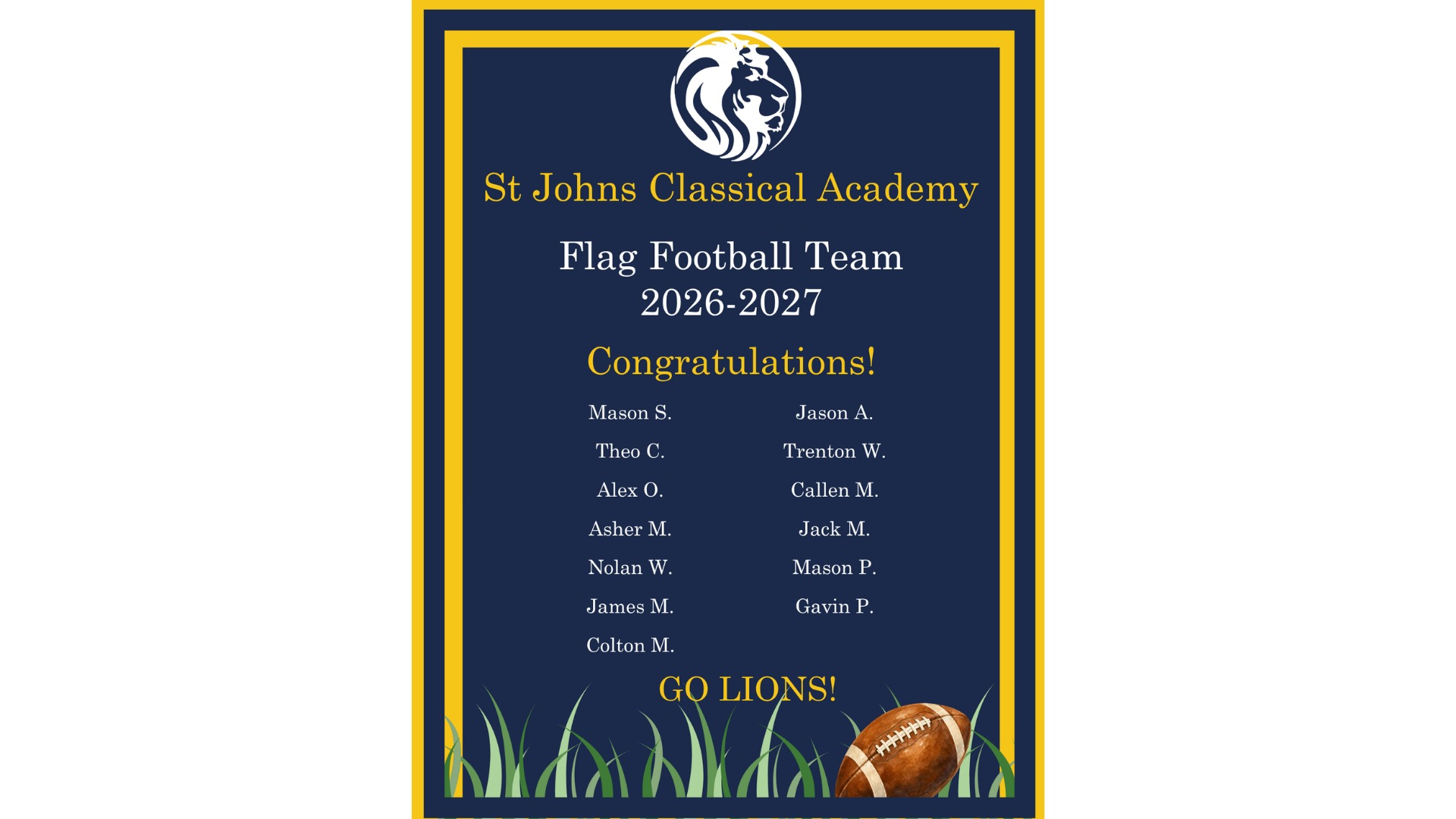 Slide 7 - Congratulations to the 26/27 team!
