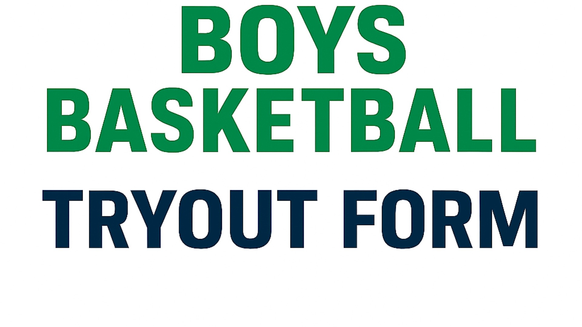 Please submit tryout form (students only!) before first day of tryouts. Use correct spelling, and right ID format.