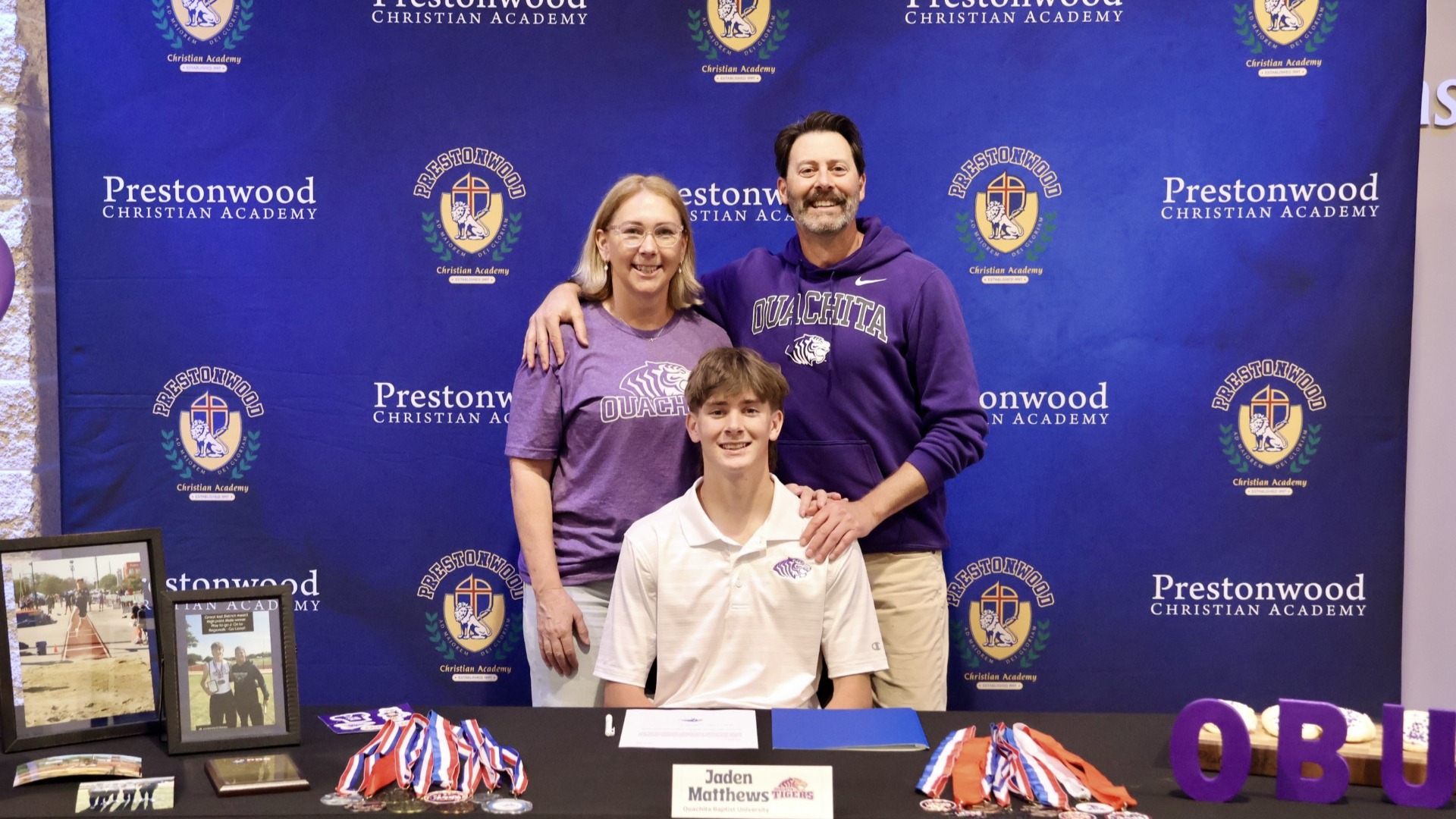 PCA North student athlete Jaden Matthews signs letter of intent to run track at Ouachita Baptist University on Signing Day.