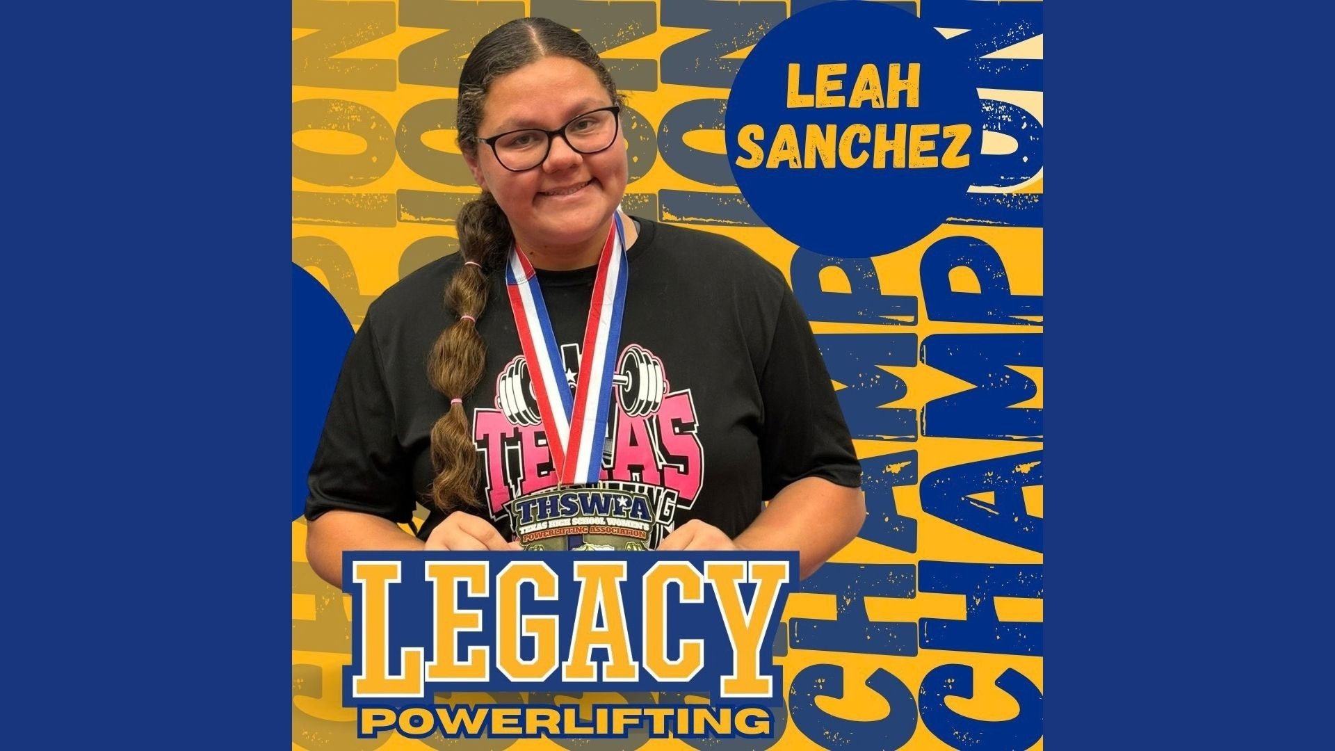 photo of Leah Sanchez, state powerlifting champ