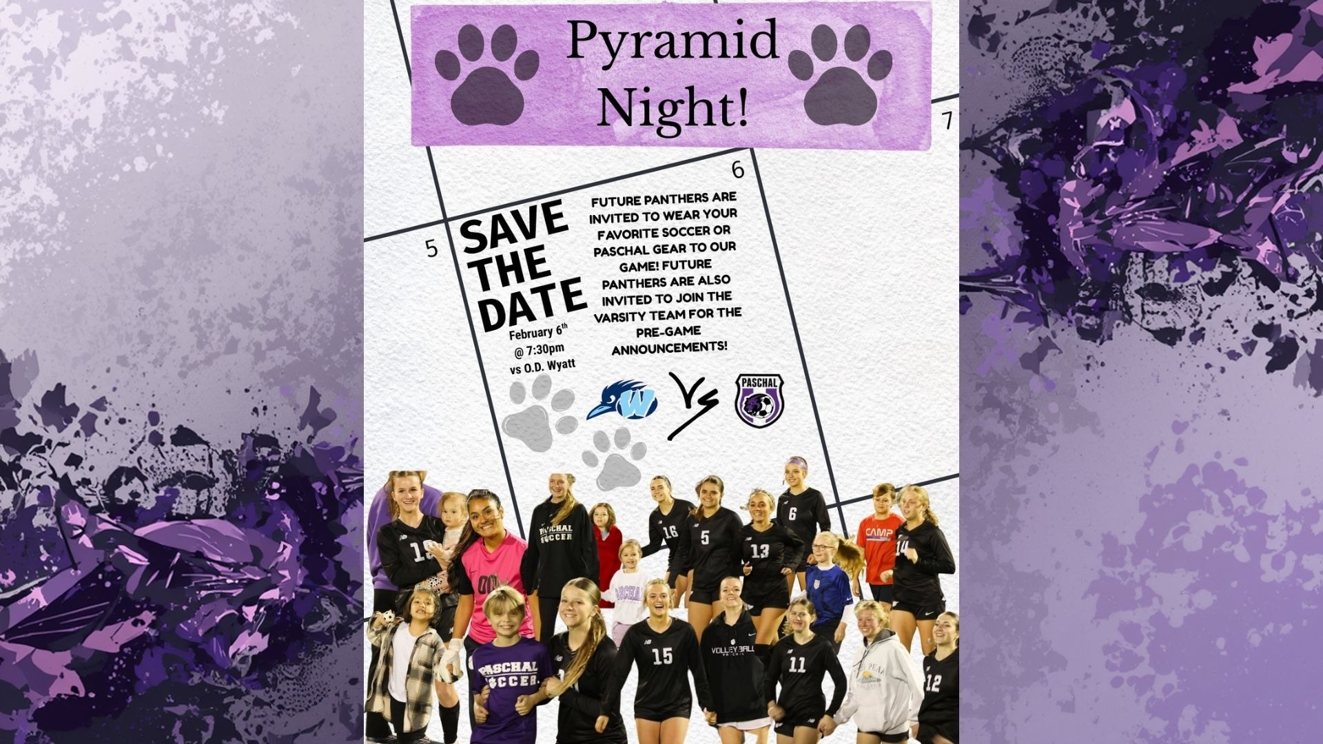 Slide 0 - Girls Soccer Pyramid Night!