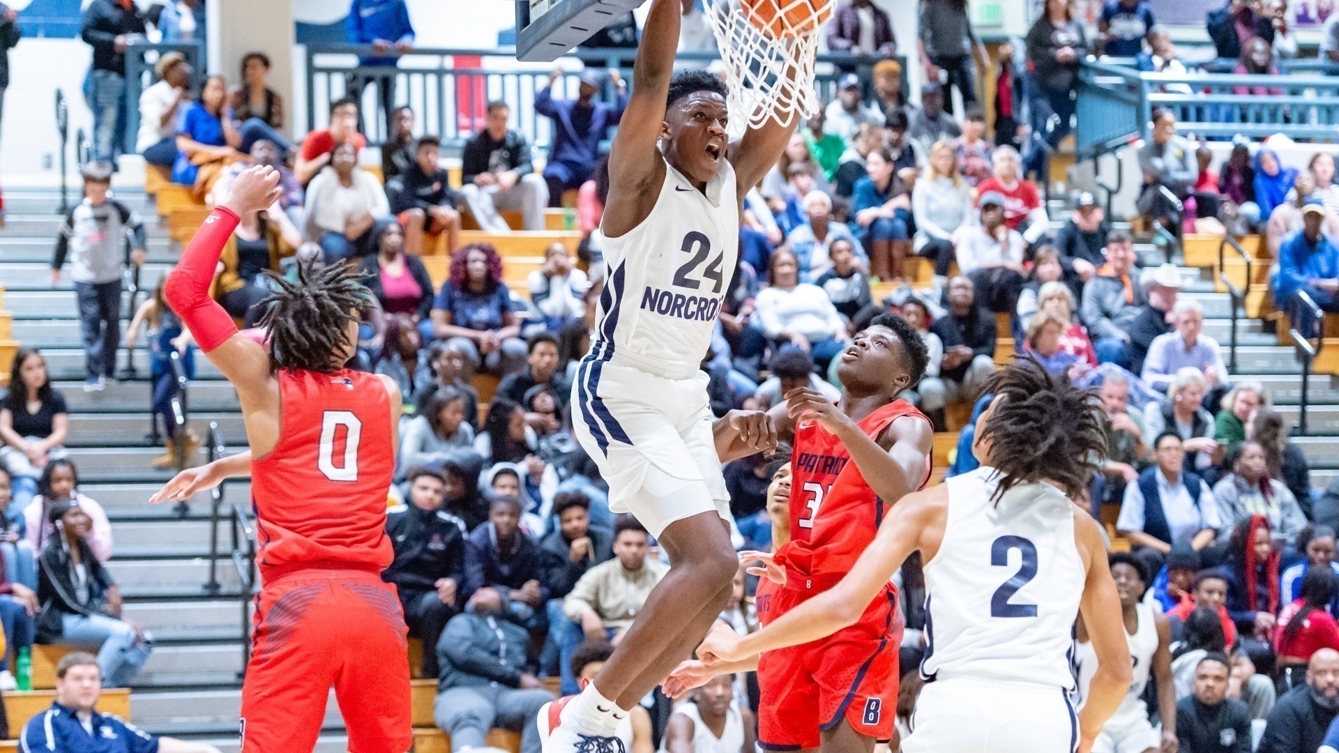 Varsity Boys Basketball with the Slam Dunk versus Berkmar