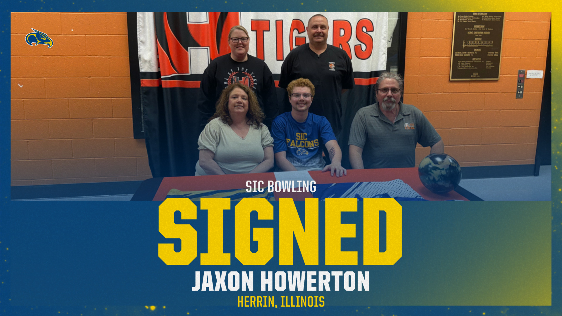 Slide 0 - Falcons Bowling Signs Herrin Standout Jaxon Howerton