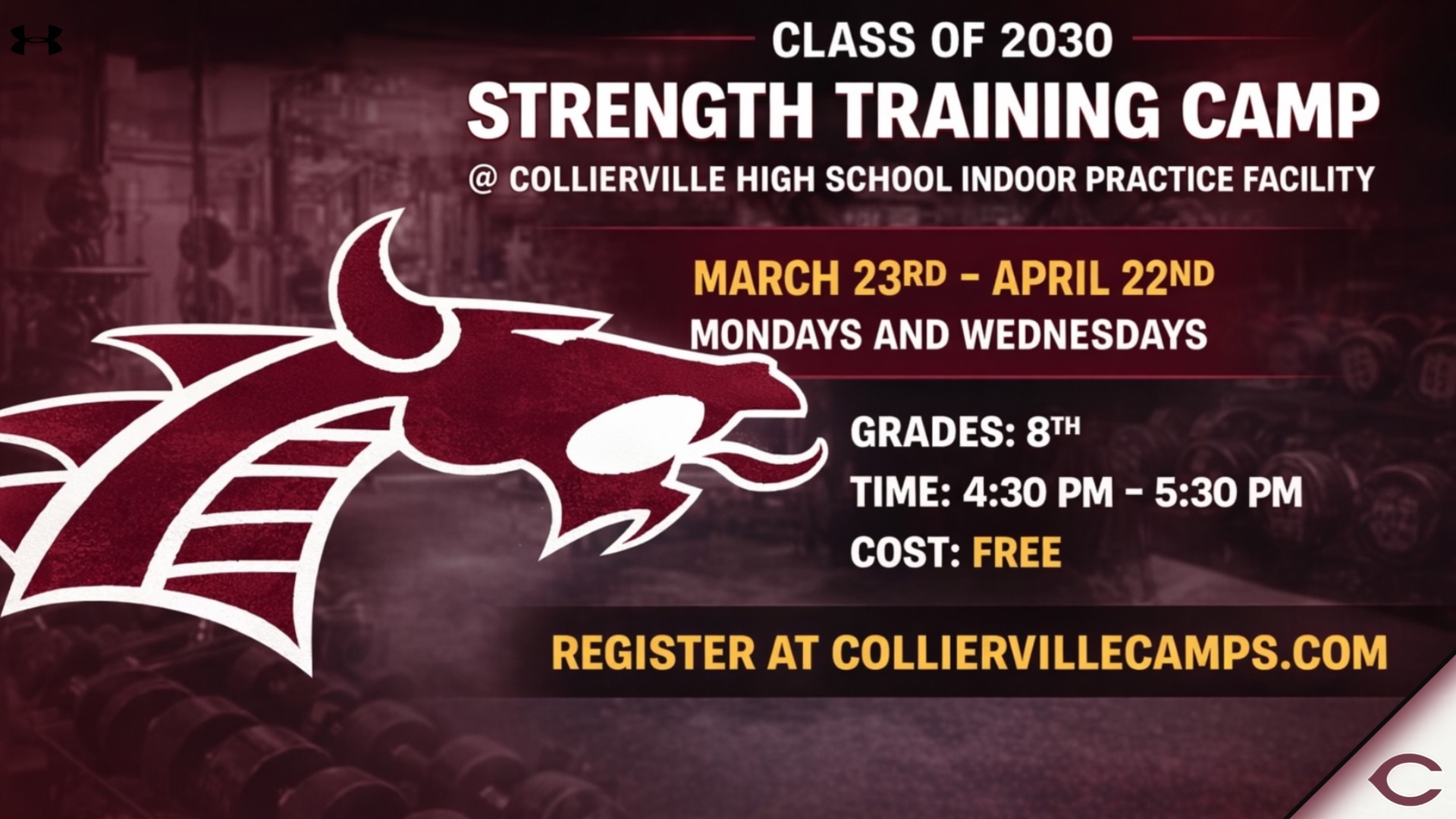 Slide 0 - COLLIERVILLE SCHOOLS ANNOUNCES STRENGTH TRAINING CAMP FOR CLASS OF 2030