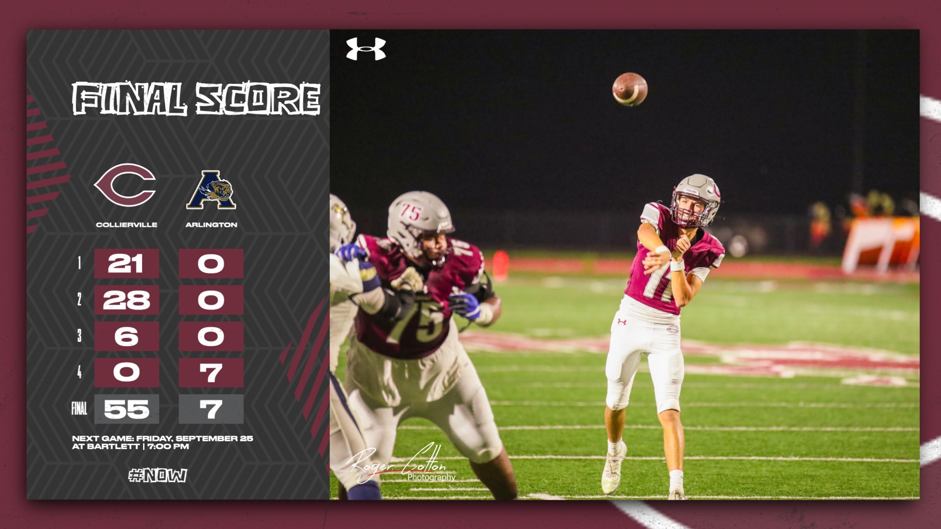 Slide 0 - FRESHMAN QB LEADS THE WAY AS COLLIERVILLE WINS REGION OPENER