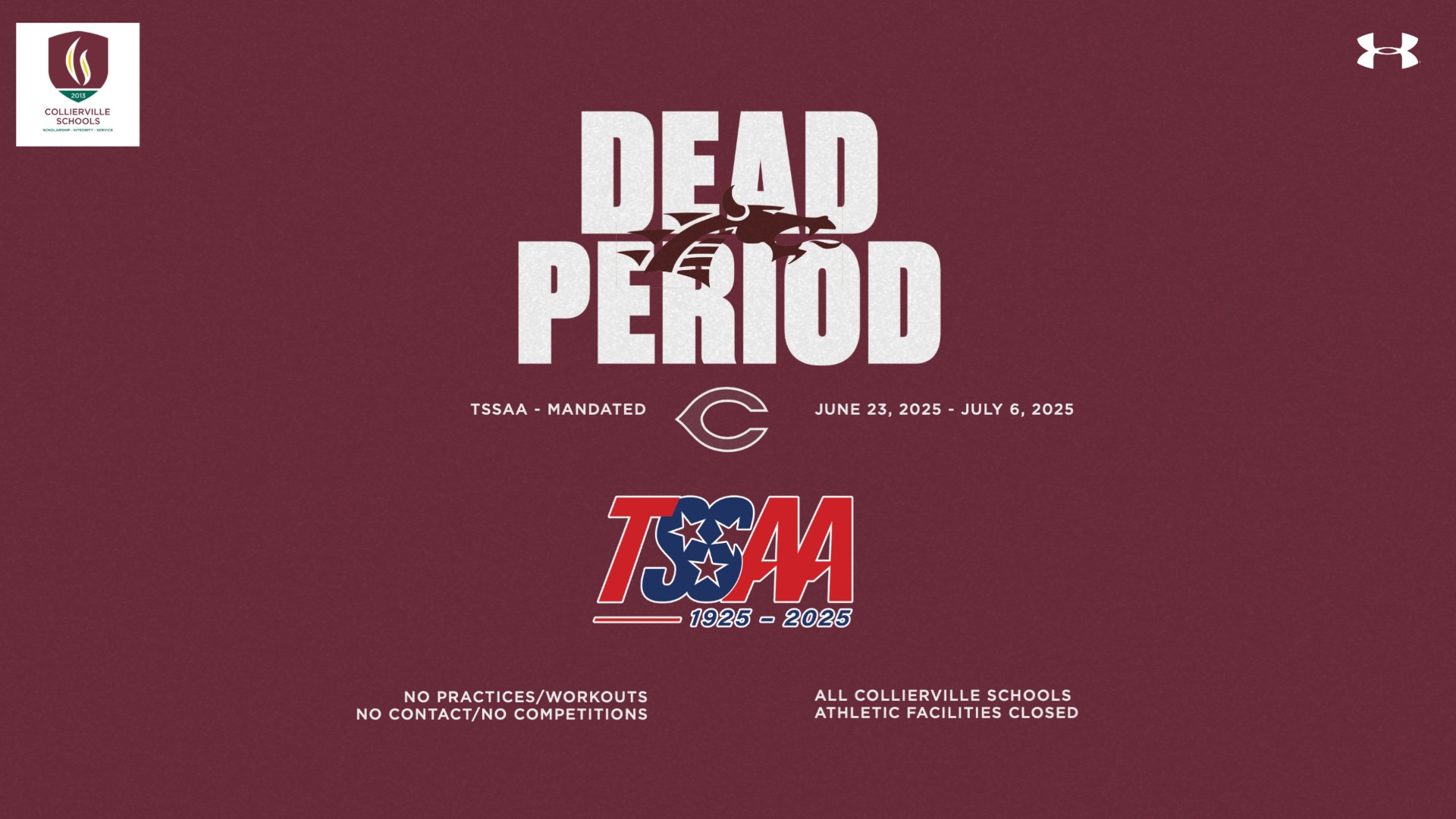 Slide 1 - TSSAA Dead Period & Athletic Facility Closures (June 23 – July 6)