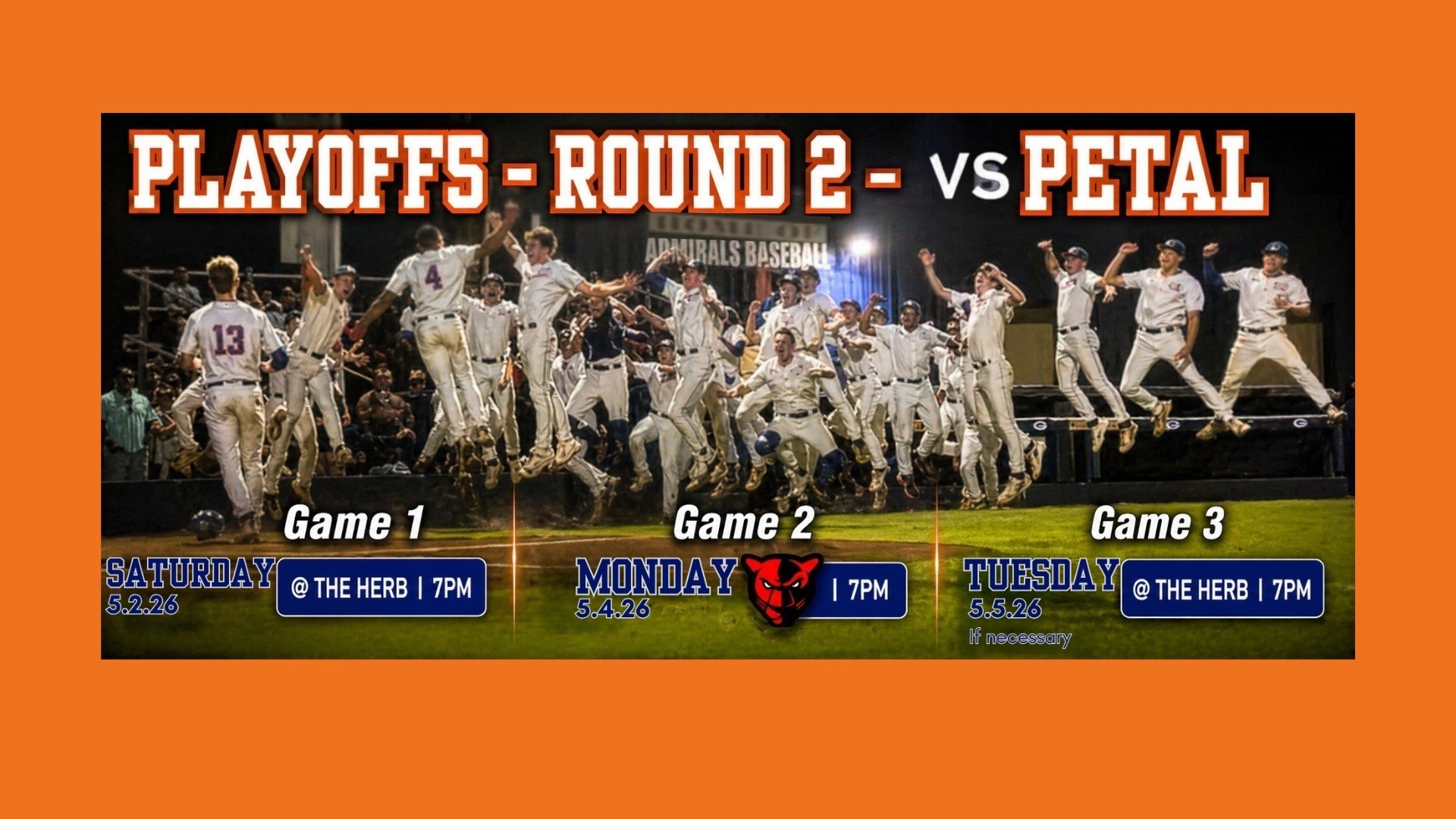 Slide 1 - Updated Round 2 Playoff Schedule