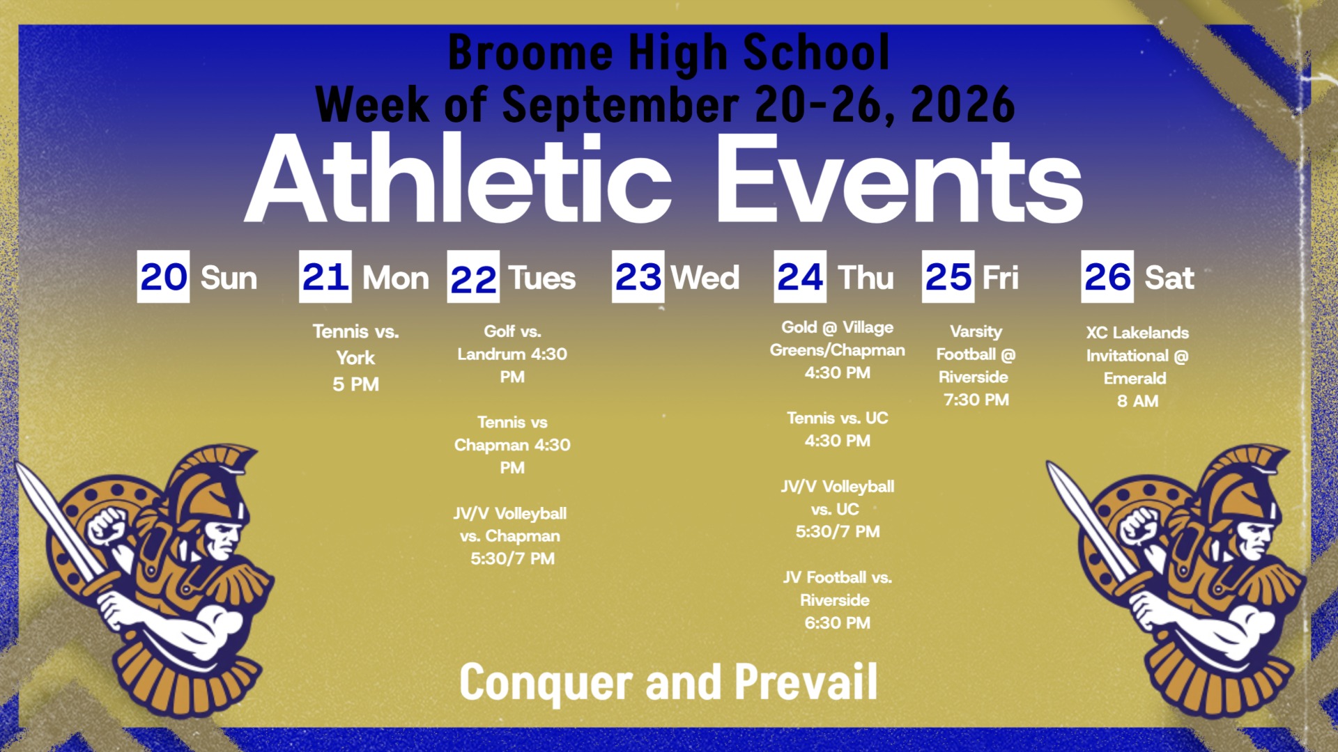 Slide 0 - Broome Athletics Weekly 