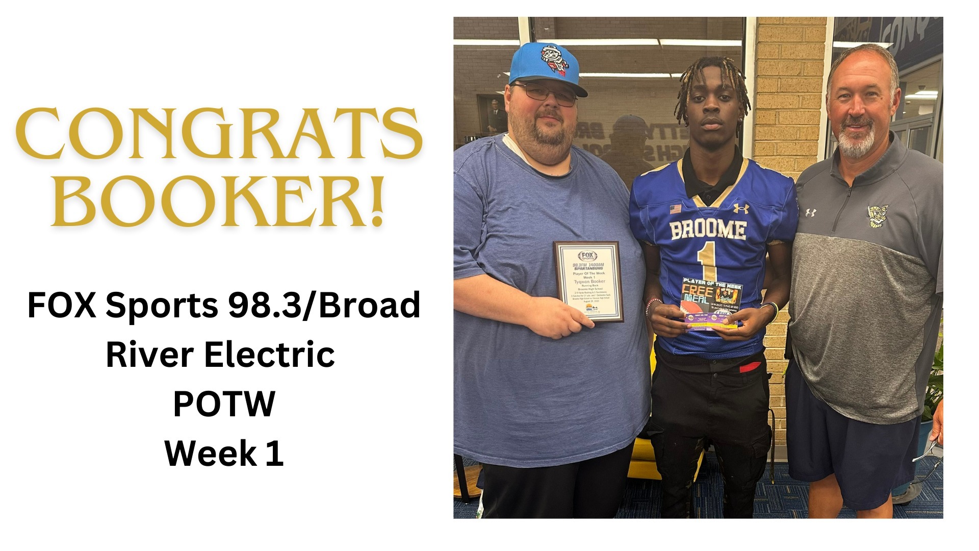 Slide 0 - Congratulations to Tyqwon Booker