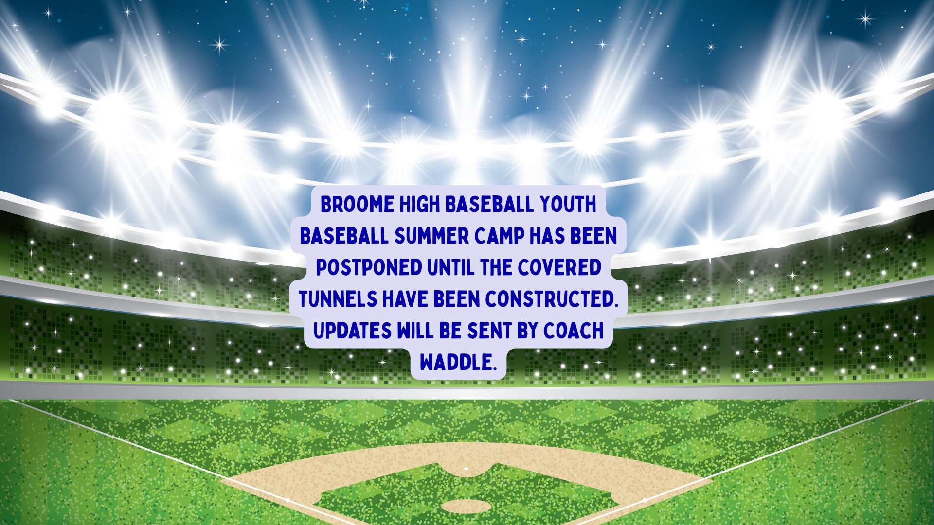 Slide 0 - Baseball Youth Camp Update