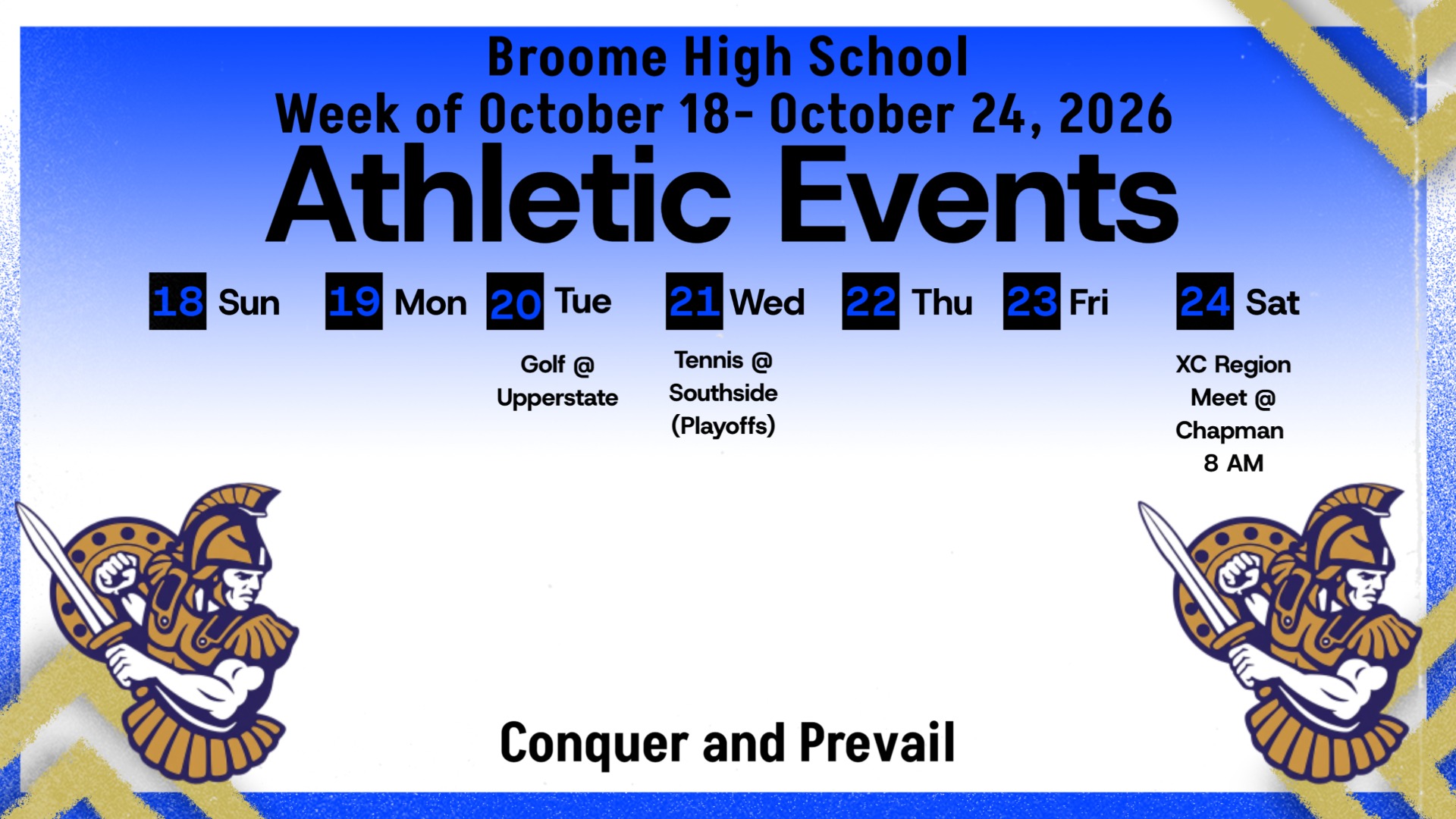 Slide 0 - Broome Athletics Weekly 