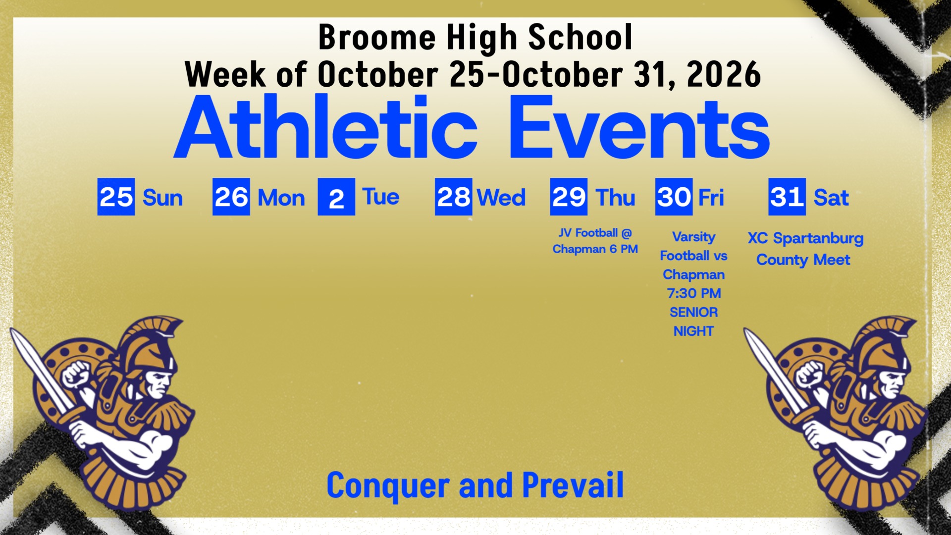 Slide 0 - Broome Athletics Weekly 