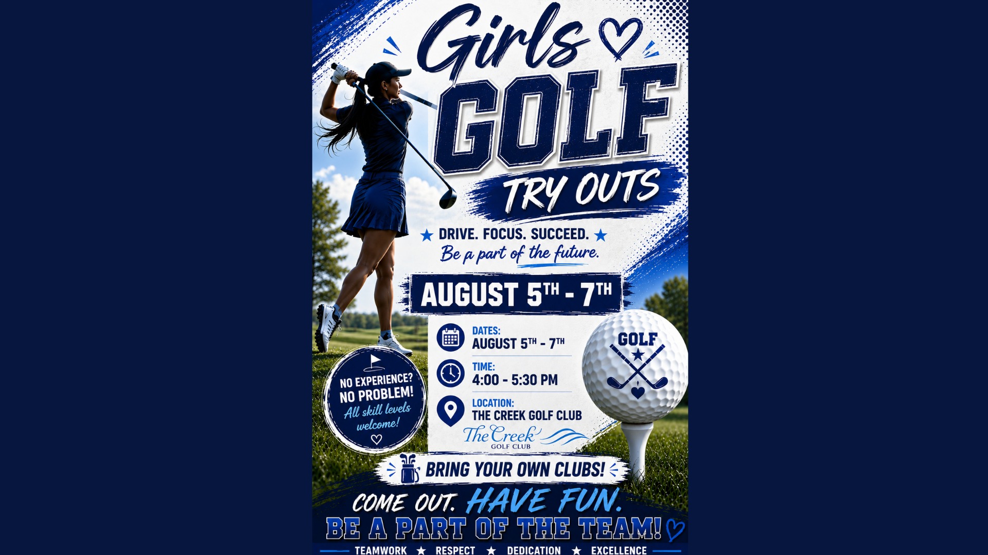 Slide 0 - Girls Golf Tryouts