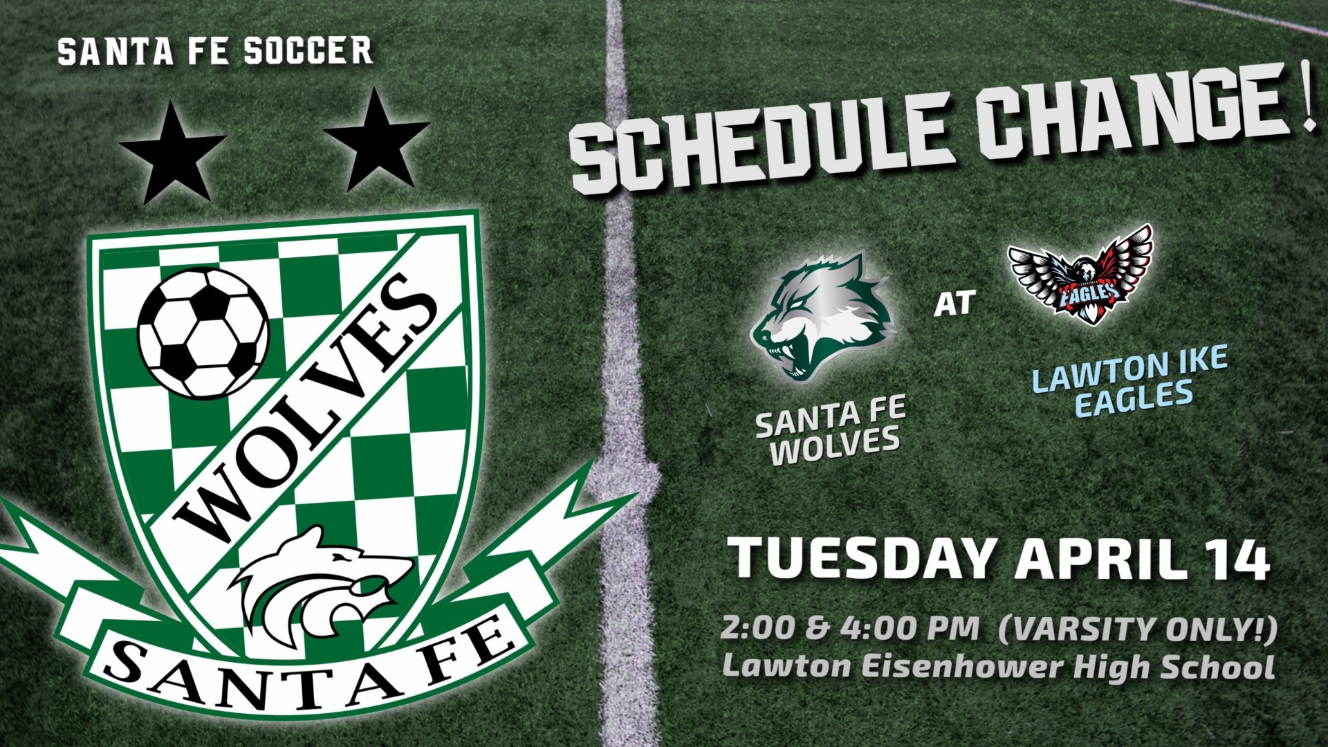 Slide 1 - GAME TIME CHANGES!!!!