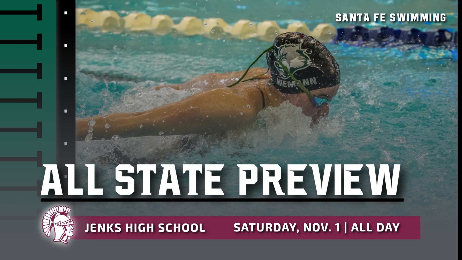 All State Preview Swimming meet at Jenks high school.