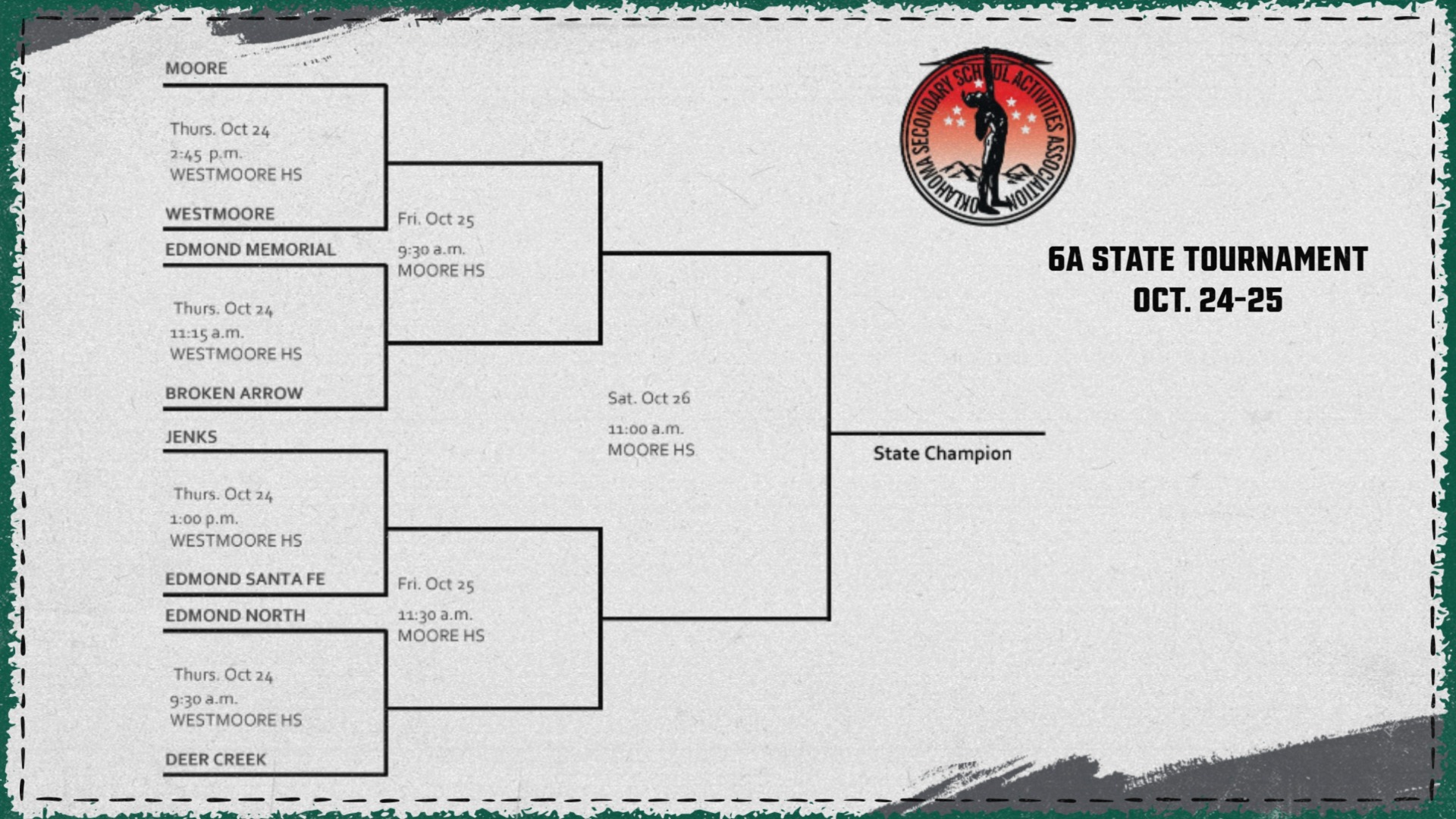 Slide 2 - 6A State Volleyball... October 24 & 25