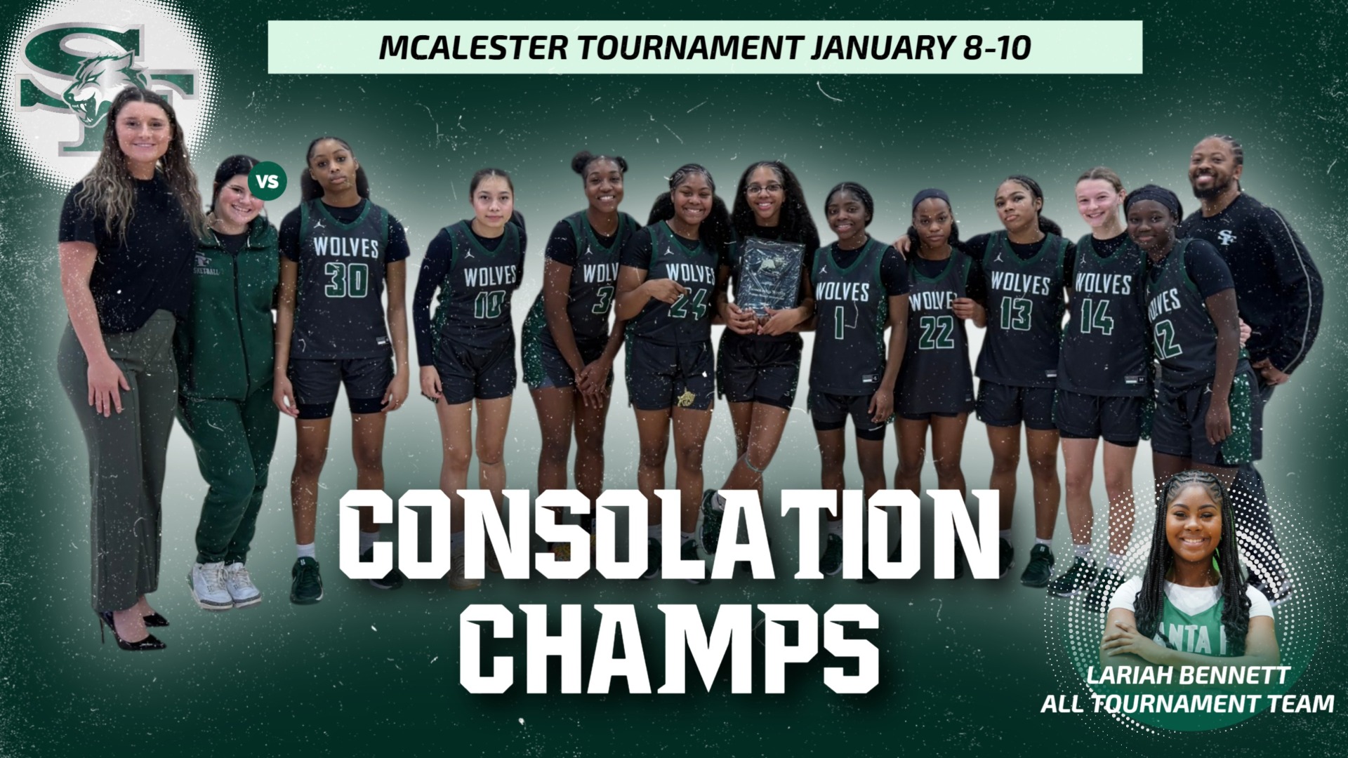 Girls basketball takes consolation trophy at McAlester Tournament.