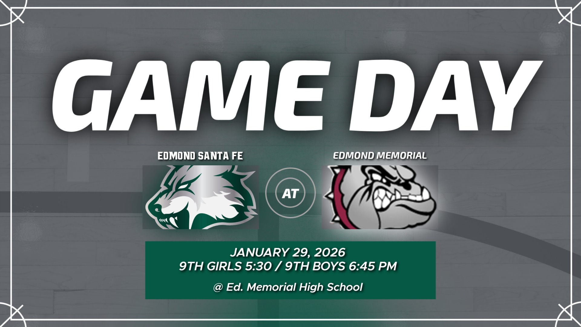 Freshman basketball playing tonight at Memorial HS.