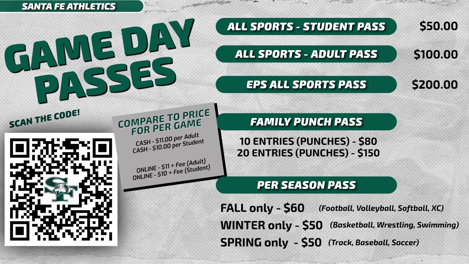 Get your game day passes here and SAVE!
